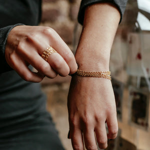 Bracelet 5 chaînes diamantées