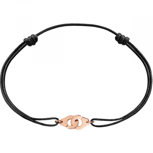 Bracelet sur cordon Menottes R8 or rose