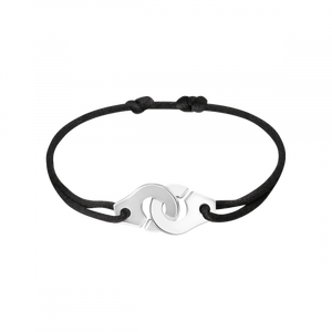 Bracelet sur cordon Menottes dinh van R12 argent